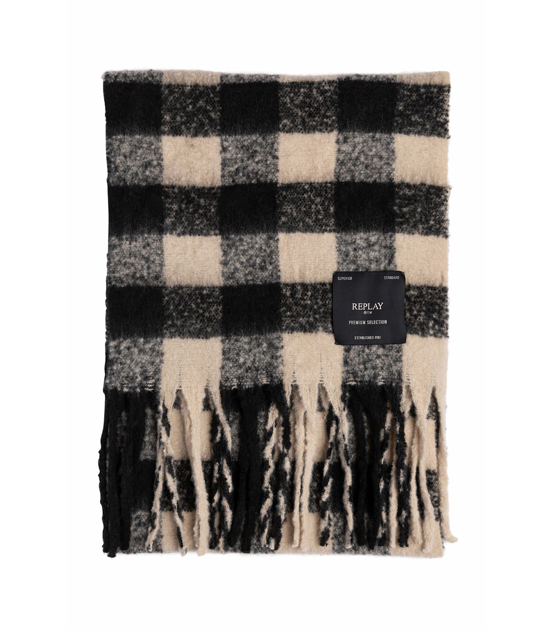 チェックストール 詳細画像 ブラックホワイト 2